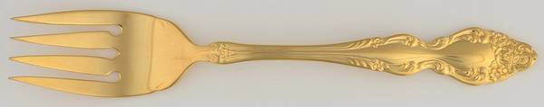 Golden Baroque Rose (Gold Electroplate) Individual Salad Fork