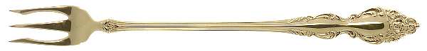 Golden Baroque Rose (Gold Electroplate) Cocktail/Seafood Fork