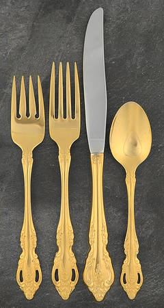 Golden Brahms (Gold Electroplate) 4 Piece Place Setting