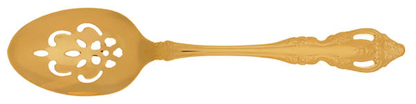 Golden Brahms (Gold Electroplate) Pierced Tablespoon (Serving Spoon)