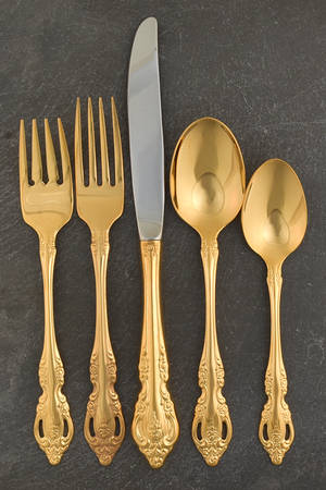 Golden Brahms (Gold Electroplate) 5 Piece Place Setting