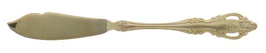 Golden Brahms (Gold Electroplate) Flat Handle Master Butter Knife