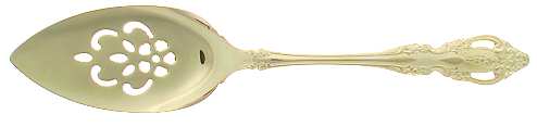 Golden Brahms (Gold Electroplate) Solid Pierced Pie Server