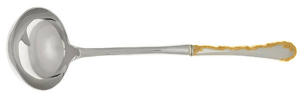 Golden Belle Rose (Stainless) Soup Ladle with Stainless Bowl HC