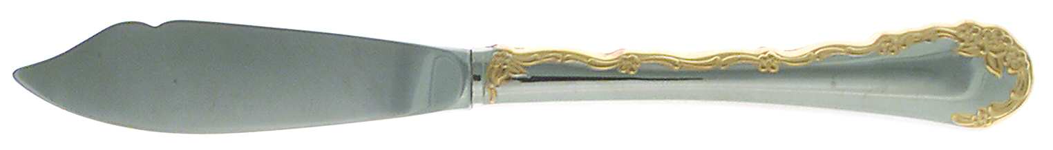 Golden Belle Rose (Stainless) Hollow Handle Master Butter Knife