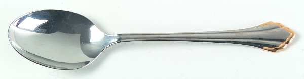 Golden Clarette (Stainless, Gold Accent) Place/Oval Soup Spoon