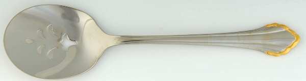 Golden Clarette (Stainless, Gold Accent) Large Solid Jelly Server