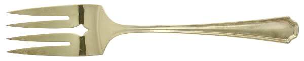 Golden Clairhill (Gold Electroplateate) Medium Solid Cold Meat Serving Fork