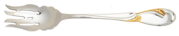 Golden Calla Lily (Stainless, Gold Accent) Dessert Fork HC