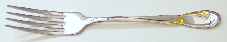 Golden Calla Lily (Stainless, Gold Accent) Fork