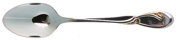 Golden Calla Lily (Stainless, Gold Accent) Teaspoon