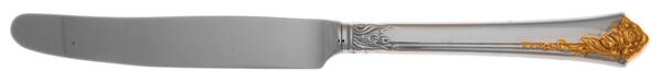 Golden Damask Rose (Stainless, Gold Accent Back-Fr) New French Hollow Knife