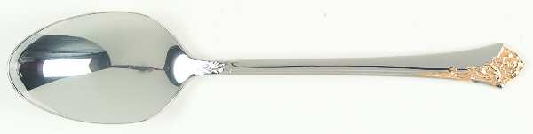 Golden Damask Rose (Stainless, Gold Accent Back-Fr) Place/Oval Soup Spoon
