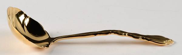 Golden Duet (Gold Electroplate) Solid Gravy Ladle