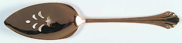 Golden Enchantment (Gold Electroplate, 1986) Solid Pierced Pie Server