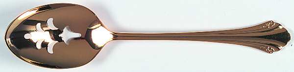 Golden Enchantment (Gold Electroplate, 1986) Pierced Tablespoon (Serving Spoon)