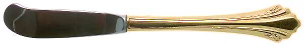 Golden Enchantment (Gold Electroplate, 1986) Butter Spreader Hollow Hdl-Paddle/Stainless Blade