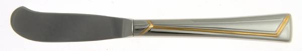 Golden Era (Stainless-Gold Accent) Butter Spreader Hollow Hdl-Paddle/Stainless Blade