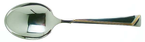 Golden Era (Stainless-Gold Accent) Solid Smooth Casserole Spoon