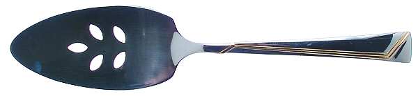 Golden Era (Stainless-Gold Accent) Pierced All Stainless Pie Server