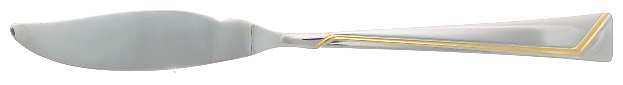 Golden Era (Stainless-Gold Accent) Individual Solid Fish Knife