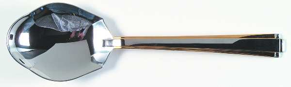 Golden Etage (Stainls, Gold Accent) Solid Shell Casserole Spoon