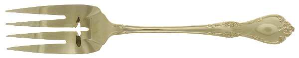 Golden Fredericksburg (Gold Electroplate) Medium Solid Cold Meat Serving Fork