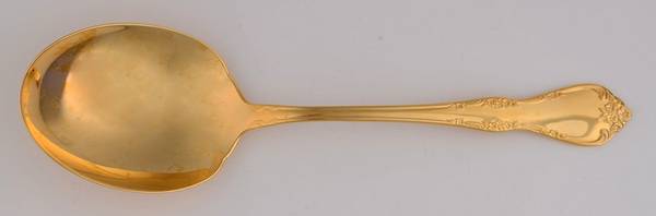 Golden Fredericksburg (Gold Electroplate) Solid Smooth Casserole Spoon