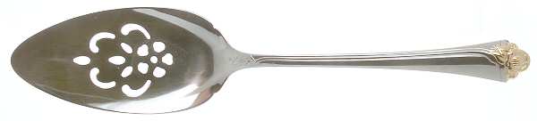 Fantasy Rose (Gold Accent) Pierced All Stainless Pie Server