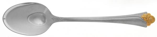 Fantasy Rose (Gold Accent) Place/Oval Soup Spoon