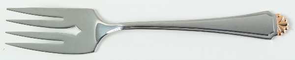 Golden Henley-Group I (Stainless, Gold Accent) Medium Solid Cold Meat Serving Fork