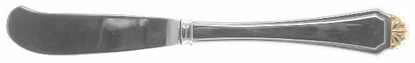 Golden Henley-Group I (Stainless, Gold Accent) Butter Spreader Hollow Hdl-Paddle/Stainless Blade