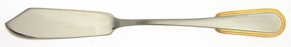 Golden Ionia (Stainless, Gold Accent) Flat Handle Master Butter Knife
