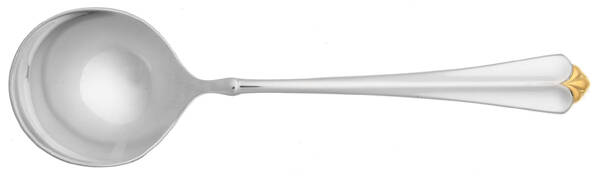 Golden Juilliard (Stainless, Gold Accent) Round Bowl Soup Spoon (Cream Soup)