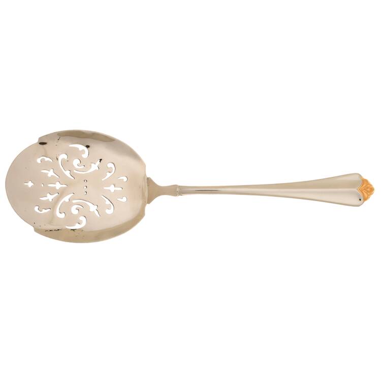 Golden Juilliard (Stainless, Gold Accent) Croquette Server with Stainless Bowl HC