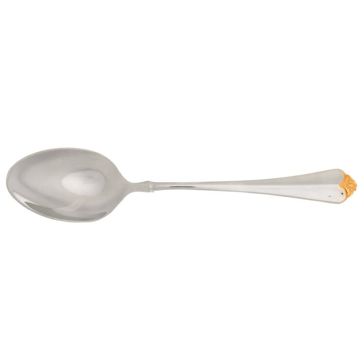 Golden Juilliard (Stainless, Gold Accent) Pierced Tablespoon (Serving Spoon) HC