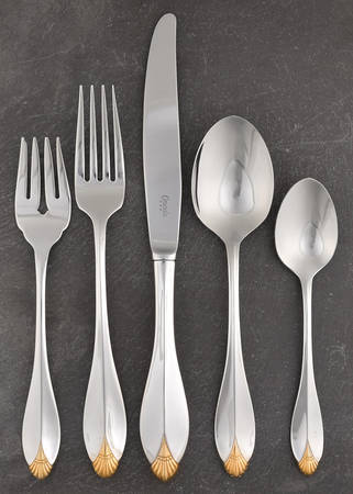 Golden Kingswood (Stainless, Gold Accent) 5 Piece Place Setting