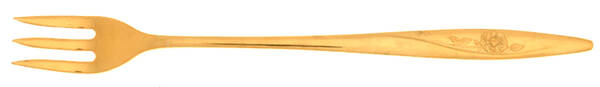 Golden Lasting Rose (Gold Electroplate) Cocktail/Seafood Fork