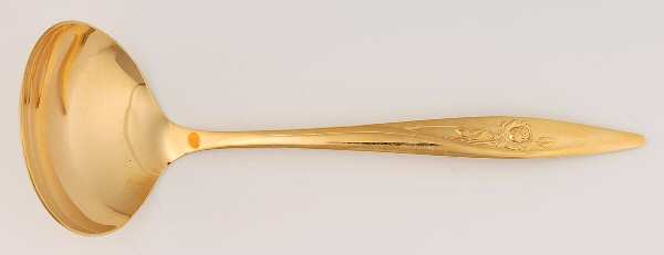 Golden Lasting Rose (Gold Electroplate) Solid Gravy Ladle