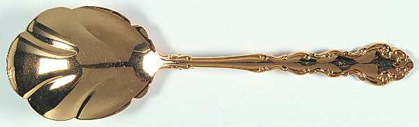Golden Modern Baroque (Gold Electroplated) Solid Shell Casserole Spoon