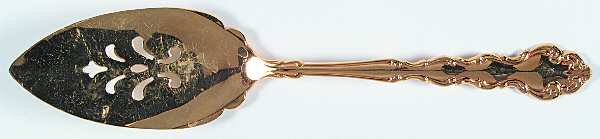 Golden Modern Baroque (Gold Electroplated) Solid Pierced Pie Server