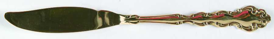 Golden Modern Baroque (Gold Electroplated) Individual Solid Fish Knife
