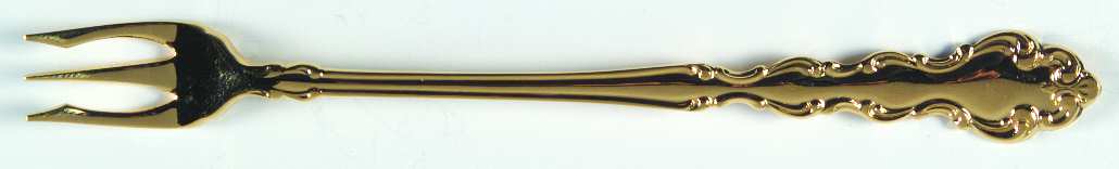 Golden Modern Baroque (Gold Electroplated) Cocktail/Seafood Fork
