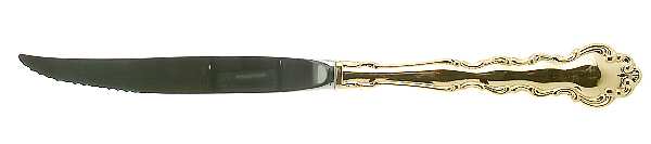 Golden Modern Baroque (Gold Electroplated) Individual Steak Knife Hollow Handle