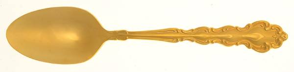 Golden Modern Baroque (Gold Electroplated) Dessert/Oval Soup Spoon