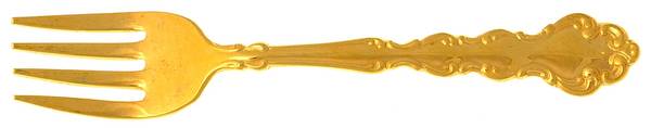 Golden Modern Baroque (Gold Electroplated) Baby Fork
