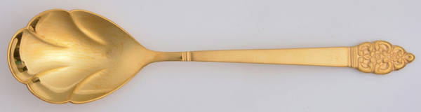 Golden Nordic Crown (Gold Electroplate) Sugar Shell Spoon