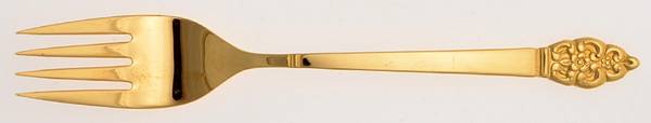 Golden Nordic Crown (Gold Electroplate) Individual Salad Fork