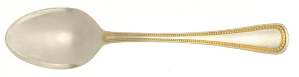 Golden Patrician (Silverplate, Gold Accent) Place/Oval Soup Spoon