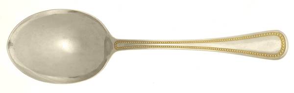 Golden Patrician (Silverplate, Gold Accent) Solid Smooth Casserole Spoon